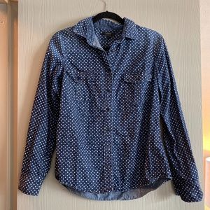 J. Crew | Denim Pocket Patterned Button Down